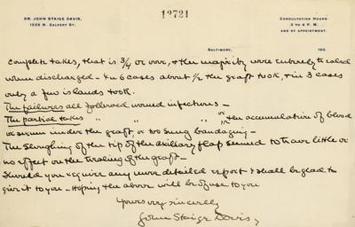 Lot #186 John Staige Davis Autograph Letter Signed (Partial) - Image 1
