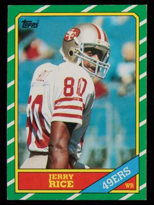 Lot #899 1986 Topps #161 Jerry Rice Rookie Card - Image 1
