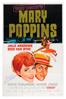 Lot #633 Julie Andrews Signed Mary Poppins One Sheet Movie Poster