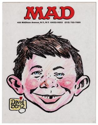 Lot #467 MAD Magazine: Dave Berg Original Sketch of Alfred E. Neuman