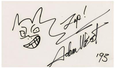 Lot #637 Batman: Adam West Original Sketch