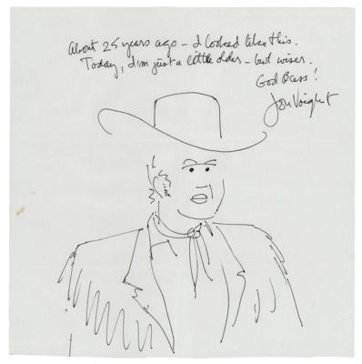 Lot #685 Jon Voight Original Sketch of Joe Buck from Midnight Cowboy - Image 1