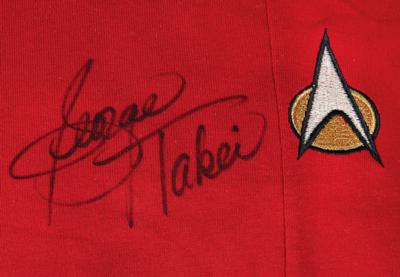 Lot #680 Star Trek: George Takei Signed Starfleet Shirt - Image 2