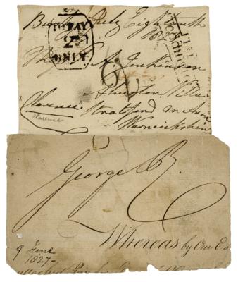 Lot #230 King George IV and King William IV (2) Signatures
