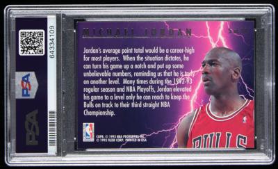 Lot #877 1993 Fleer Ultra Scoring Kings Michael Jordan PSA NM-MT 8 - Image 2