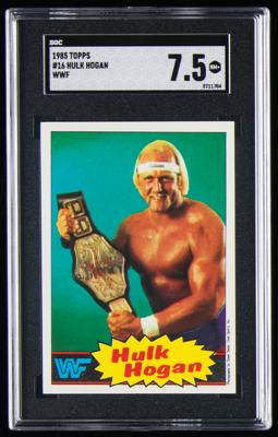 Lot #961 1985 Topps WWF #16 Hulk Hogan SGC NM+ 7.5