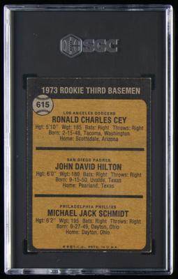 Lot #799 1973 Topps #615 Mike Schmidt/Ron Cey/John Hilton RC SGC VG-EX+ 4.5 - Image 2