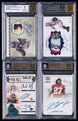 Lot #953 Running Backs (4) Autographed Cards - Image 1