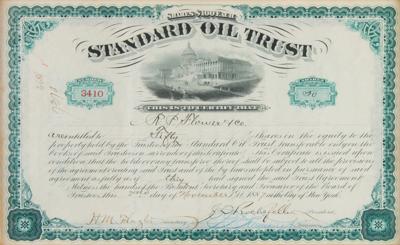 Lot #109 John D. Rockefeller and Henry M. Flagler Signed Stock Certificate - Image 2