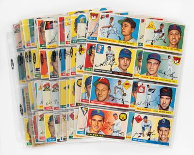 Lot #789 1955 Topps Baseball Lot of (121) with Williams, Banks, and Killebrew - Image 2