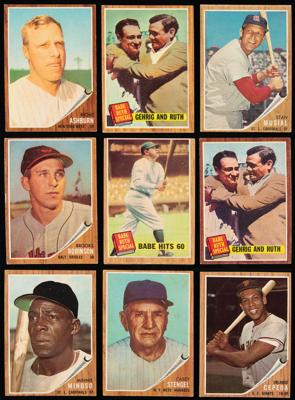 Lot #793 1962 Topps Baseball Near Set (536/598) with Variations, HOFers, and Green Tints (80+ Extra Cards) - Image 2