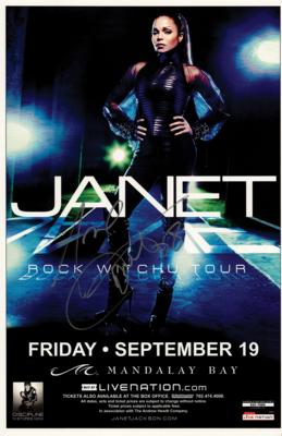 Lot #611 Janet Jackson Signed Concert Poster