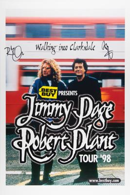 Lot #578 Led Zeppelin: Jimmy Page and Robert Plant Signed Concert Poster - Image 1
