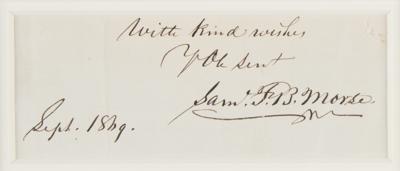 Lot #124 Samuel F. B. Morse Signature