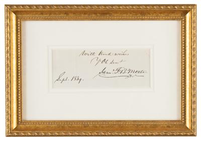 Lot #124 Samuel F. B. Morse Signature - Image 2