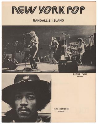 Lot #2091  Jimi Hendrix: Rare 1970 New York Pop Festival Program - Image 2