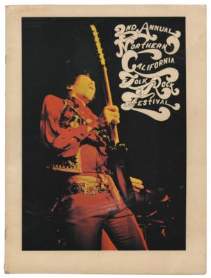Lot #2089 Jimi Hendrix Experience: Rare 1969 Northern California Folk-Rock Festival Program - Image 1