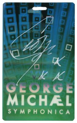 Lot #2322 George Michael Signed Backstage Pass