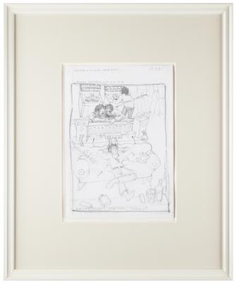 Lot #2027 Klaus Voormann Signed Original Drawing of John lennon - Image 2