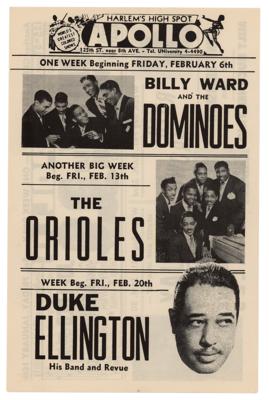 Lot #2172 Duke Ellington 1953 Apollo Theatre Handbill