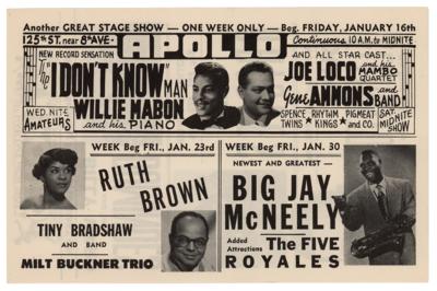 Lot #2172 Duke Ellington 1953 Apollo Theatre Handbill - Image 2