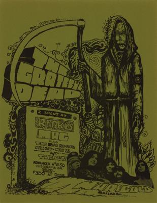 Lot #2135 Grateful Dead 1967 Fresno 'Grim Reaper' Flyer