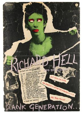 Lot #2296 The Clash and Richard Hell 1977 Sire Records Promotional Poster