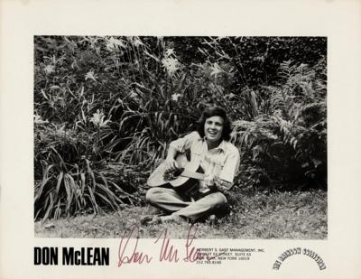 Lot #2283 Don McLean Signed Photograph - Image 1