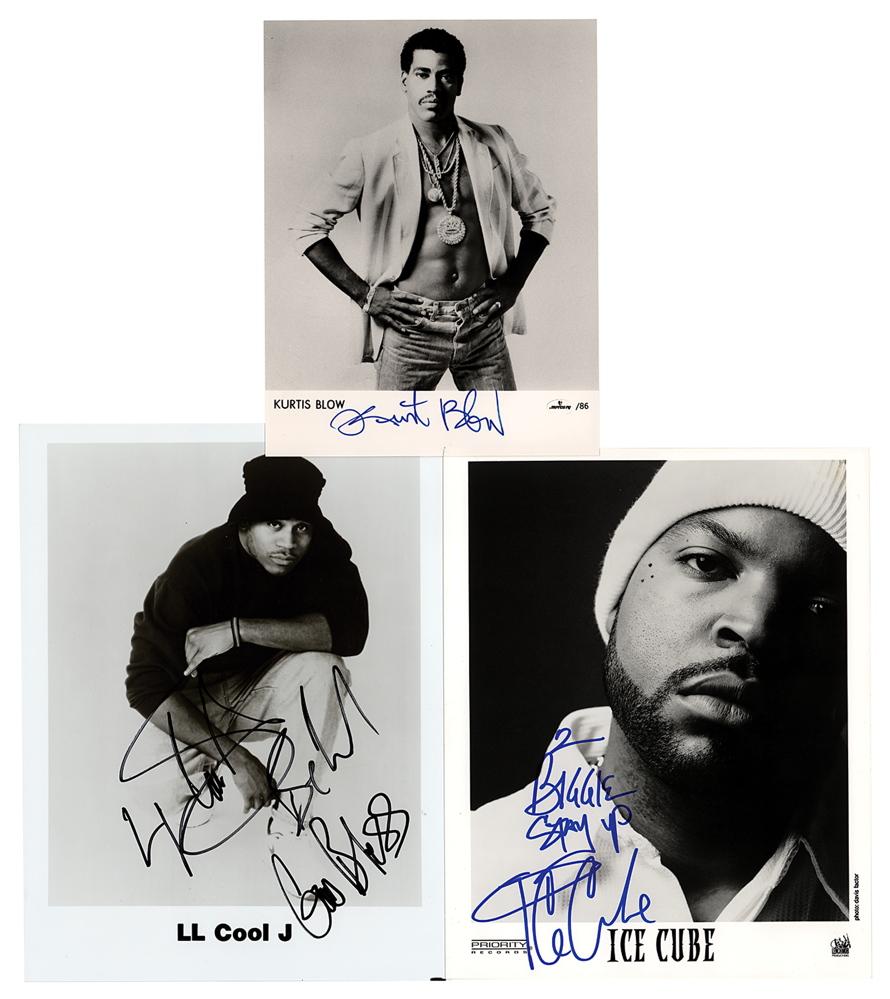 Lot #2325 Rappers (3) Signed Photographs