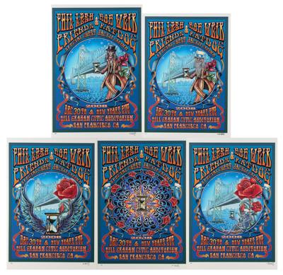 Lot #2137 Bob Weir and Phil Lesh (5) 2008 San Francisco Concert Prints by Mike DuBois