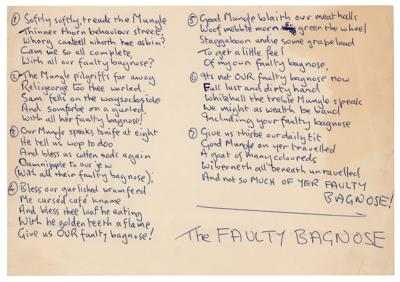Lot #2008 John Lennon Handwritten Poem from 'A Spaniard in the Works' - Image 1