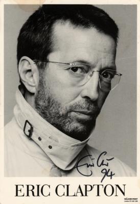 Lot #2267 Eric Clapton Signed Photograph