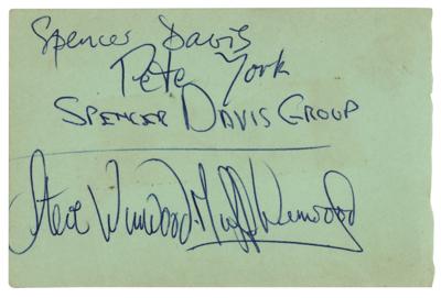 Lot #2204 Spencer Davis Group Signatures