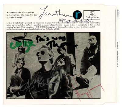 Lot #2347 Radiohead Signed CD Sleeve