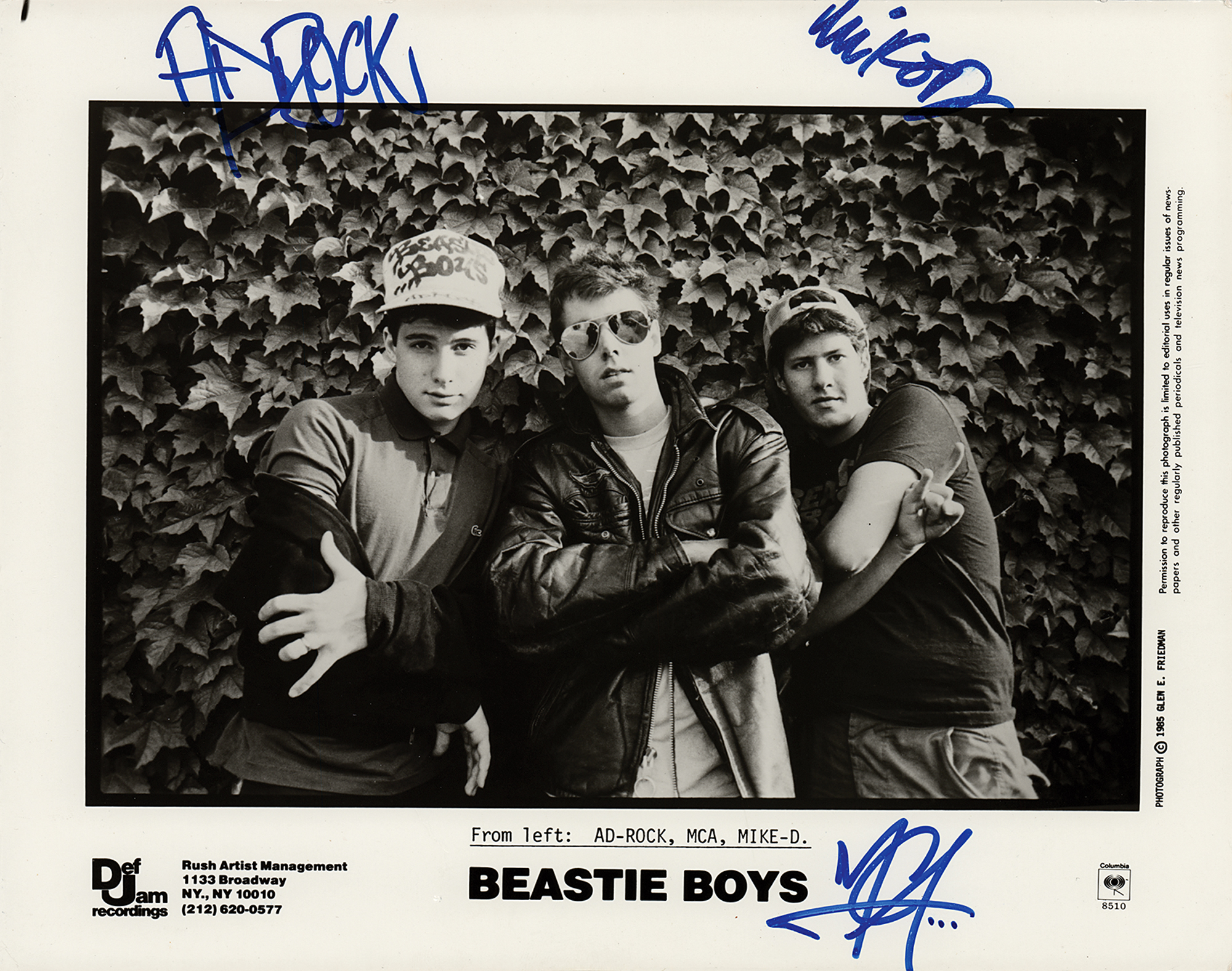 Lot #2310 Beastie Boys Signed Photograph