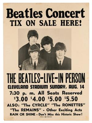 Lot #2006 Beatles 1966 Cleveland Stadium Concert Poster - Image 1