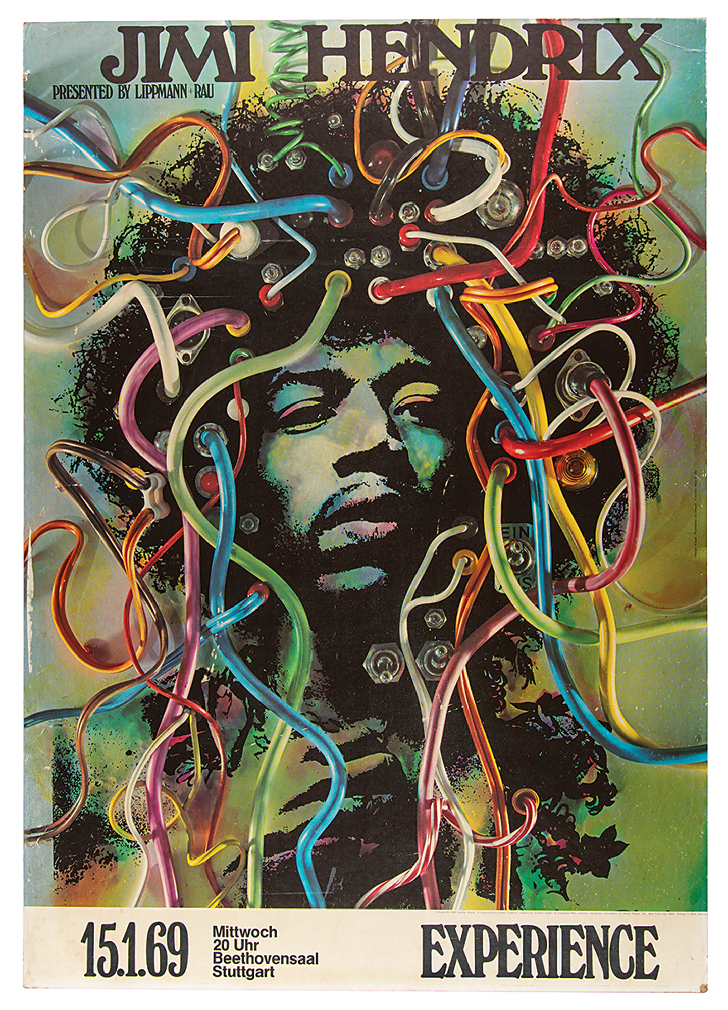 Lot #2088 Jimi Hendrix Experience 1969 Stuttgart Poster