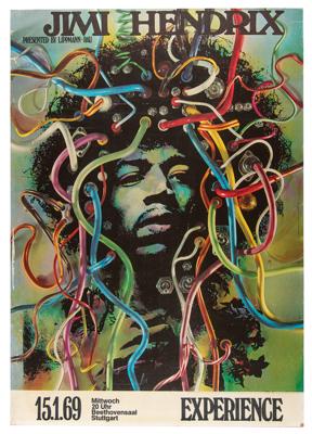 Lot #2088 Jimi Hendrix Experience 1969 Stuttgart Poster