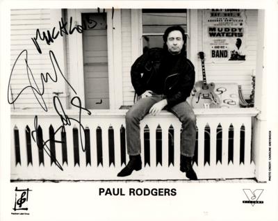 Lot #2326 Paul Rodgers Signed Photograph - Image 1