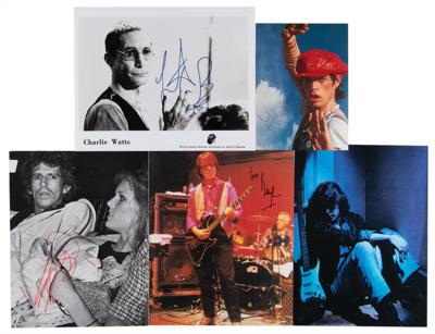 Lot #2105 Rolling Stones (5) Signed Photographs