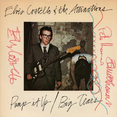 Lot #2269 Elvis Costello and the Attractions Signed 45 RPM Record - Image 1