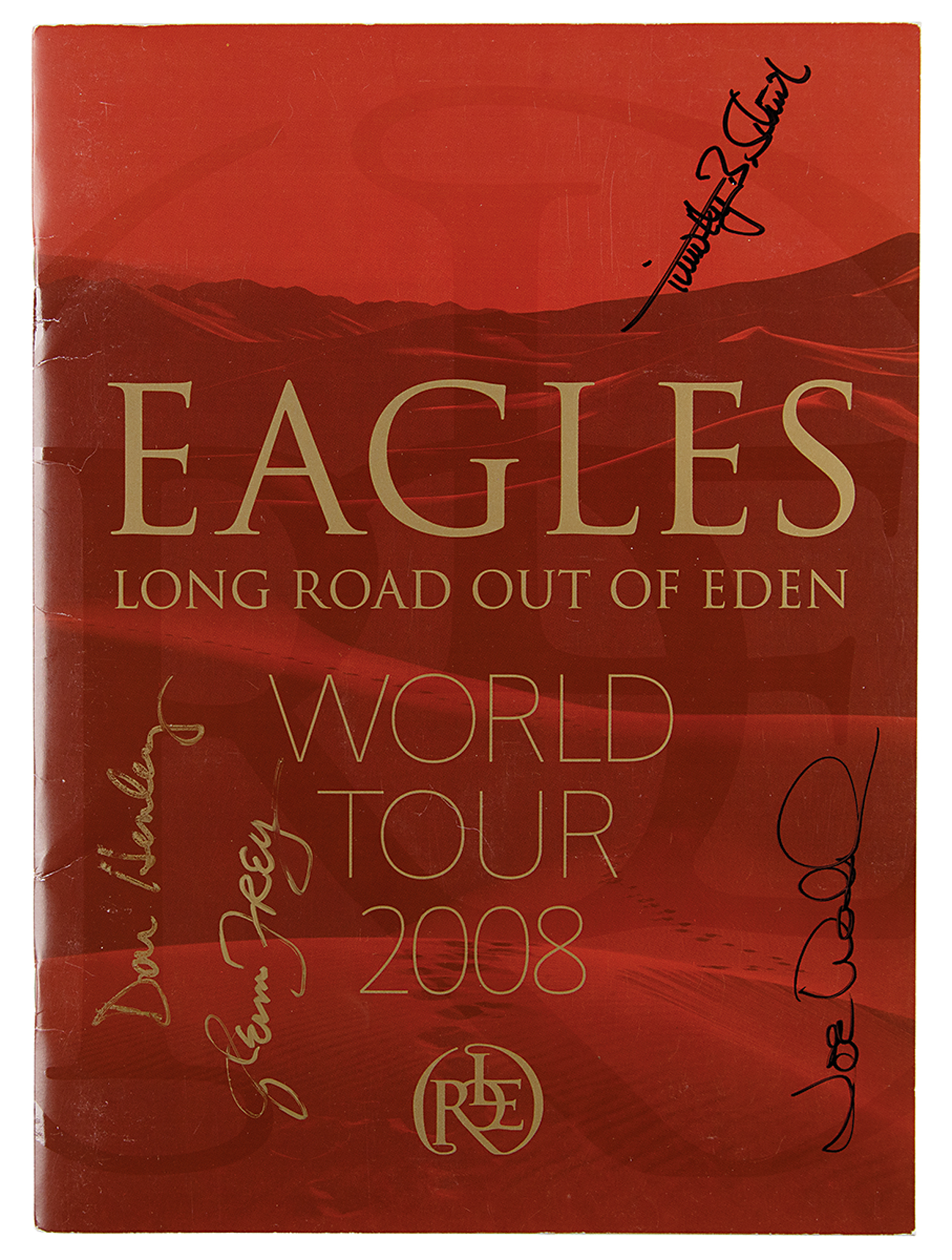 Lot #2236 Eagles Signed 2008 'Long Road Out of Eden' Tour Book