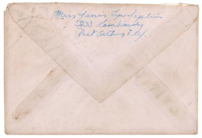 Lot #2195 Janis Joplin Signed and Hand-Addressed Mailing Envelope
