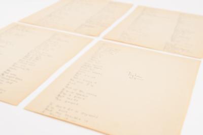 Lot #2068 Bob Dylan Signed Handwritten Poem: 