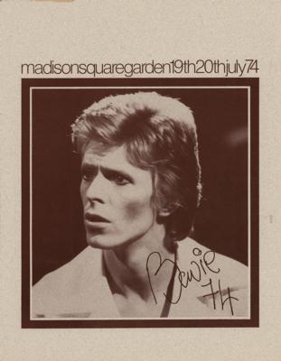 Lot #2261 David Bowie 1974 Diamond Dogs Madison Square Garden Program - Image 1