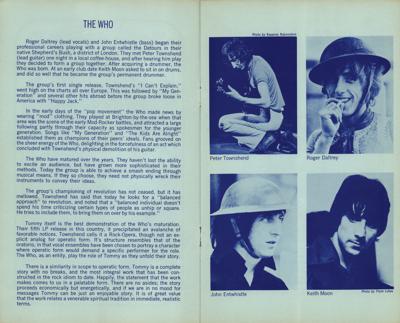 Lot #2124 The Who October 1969 Fillmore East Program - Image 3