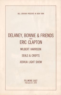 Lot #2268 Eric Clapton with Delaney and Bonnie and Friends 1970 Fillmore East Program - Image 2