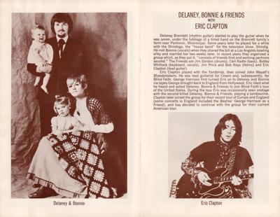 Lot #2268 Eric Clapton with Delaney and Bonnie and Friends 1970 Fillmore East Program - Image 3