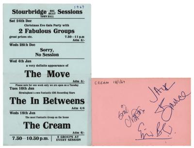 Lot #2191 Cream: Clapton, Bruce, and Baker Signatures with Rare Handbill - Image 1