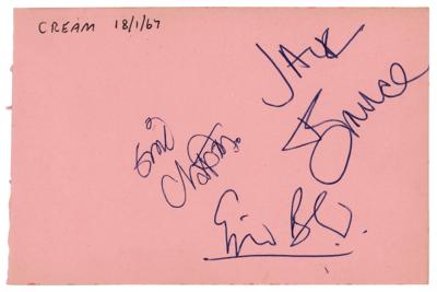 Lot #2191 Cream: Clapton, Bruce, and Baker Signatures with Rare Handbill - Image 2